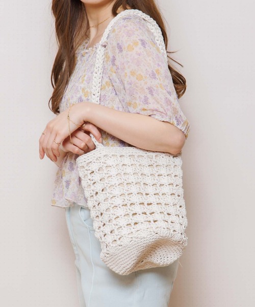 flower（フラワー）の「テンダークロシェトート（トートバッグ・レディース・ベージュ/アイボリー・FREE）」の15枚目の写真