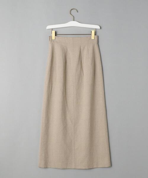 BEAUTY&YOUTH UNITED ARROWS（ビューティーアンドユースユナイテッドアローズ）の「BY タックフロントスリットスカート（スカート・レディース・ベージュ/ダークブラウン・LARGE/SMALL/MEDIUM）」の12枚目の写真