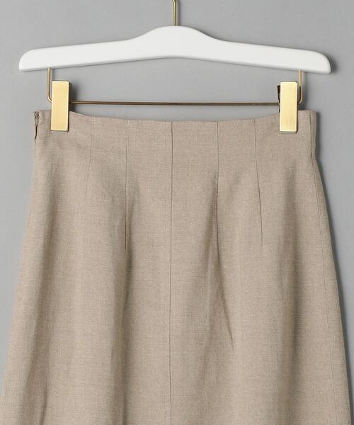 BEAUTY&YOUTH UNITED ARROWS（ビューティーアンドユースユナイテッドアローズ）の「BY タックフロントスリットスカート（スカート・レディース・ベージュ/ダークブラウン・LARGE/SMALL/MEDIUM）」の14枚目の写真