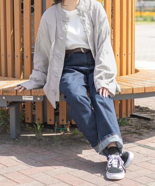 PairPair（ペアペア）の「ルーズチャイナシャツ(ユニセックス)（シャツ/ブラウス・メンズ・グレイッシュブルー/グレイッシュベージュ・LARGE/MEDIUM）」の13枚目の写真