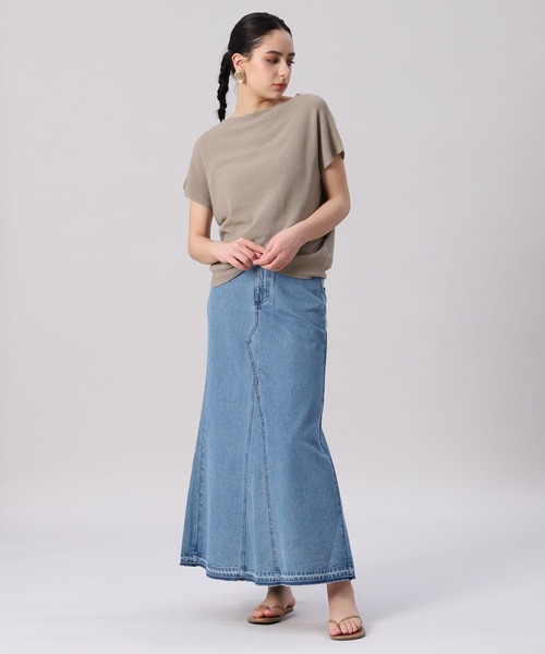 INED（イネド）の「ホールガーメント(R)ボトルネックフレンチニット《Cuoo》（ニット/セーター・レディース・ブラック/ベージュ/ブラウン/レッド系その他・9号）」の12枚目の写真