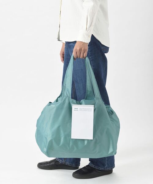 BRUNO（ブルーノ）の「コンパクトエコバッグL（エコバッグ/サブバッグ・レディース・ネイビー/ピンク/ブルーグリーン・ﾌﾘ-）」の4枚目の写真