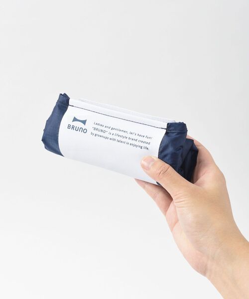 BRUNO（ブルーノ）の「コンパクトエコバッグL（エコバッグ/サブバッグ・レディース・ネイビー/ピンク/ブルーグリーン・ﾌﾘ-）」の5枚目の写真