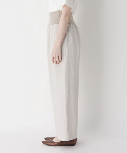 smart pink（スマートピンク）の「◆【手洗い可】楽々リネン混ワイドパンツ（その他パンツ・レディース・オフホワイト/オリーブ/ライトベージュ・09/07）」の8枚目の写真