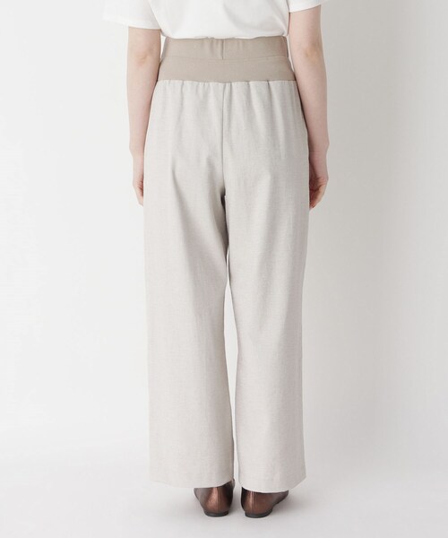 smart pink（スマートピンク）の「◆【手洗い可】楽々リネン混ワイドパンツ（その他パンツ・レディース・オフホワイト/オリーブ/ライトベージュ・09/07）」の9枚目の写真