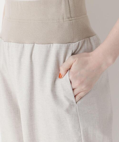 smart pink（スマートピンク）の「◆【手洗い可】楽々リネン混ワイドパンツ（その他パンツ・レディース・オフホワイト/オリーブ/ライトベージュ・09/07）」の4枚目の写真