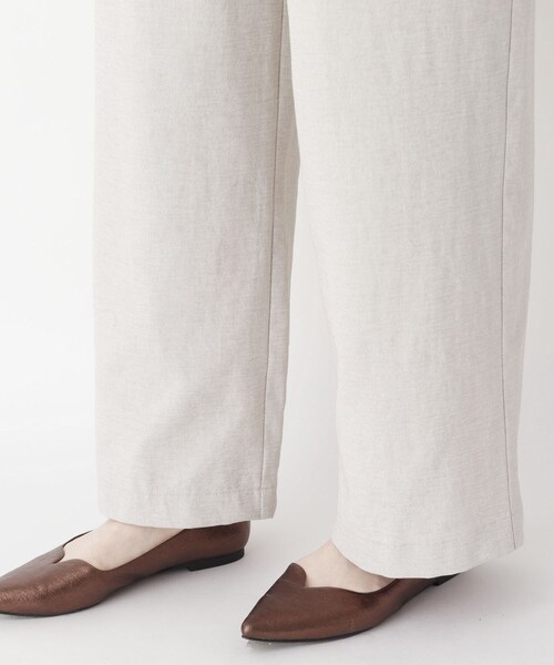 smart pink（スマートピンク）の「◆【手洗い可】楽々リネン混ワイドパンツ（その他パンツ・レディース・オフホワイト/オリーブ/ライトベージュ・09/07）」の5枚目の写真