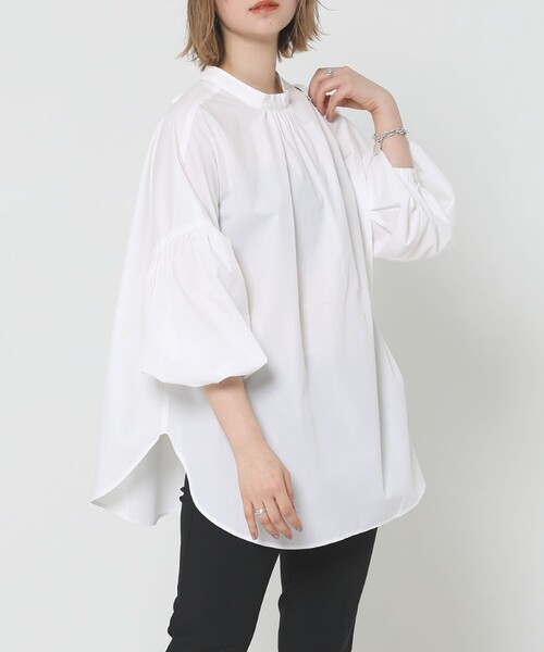 Sig FREAK'S STORE（シグフリークスストア）の「2way袖ボリュームスリーブブラウス（シャツ/ブラウス・レディース・ホワイト/ブルー/ブラック・ﾌﾘ-）」の4枚目の写真