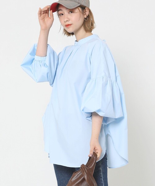 Sig FREAK'S STORE（シグフリークスストア）の「2way袖ボリュームスリーブブラウス（シャツ/ブラウス・レディース・ホワイト/ブルー/ブラック・ﾌﾘ-）」の13枚目の写真