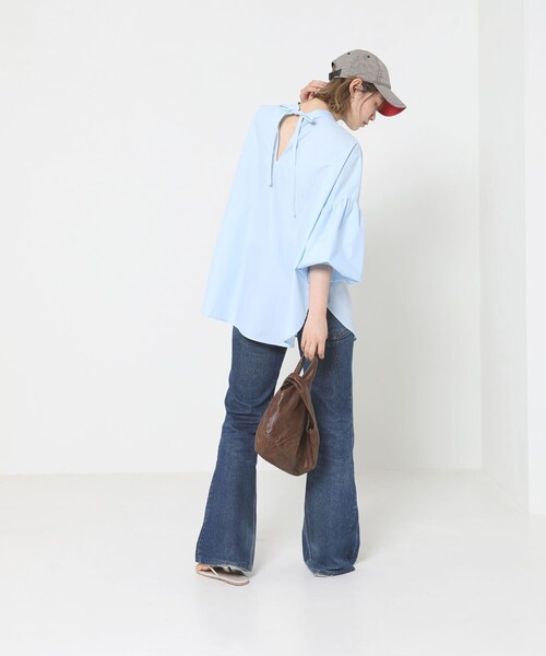 Sig FREAK'S STORE（シグフリークスストア）の「2way袖ボリュームスリーブブラウス（シャツ/ブラウス・レディース・ホワイト/ブルー/ブラック・ﾌﾘ-）」の15枚目の写真