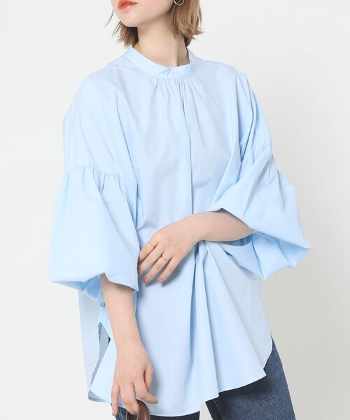 Sig FREAK'S STORE（シグフリークスストア）の「2way袖ボリュームスリーブブラウス（シャツ/ブラウス・レディース・ホワイト/ブルー/ブラック・ﾌﾘ-）」の16枚目の写真