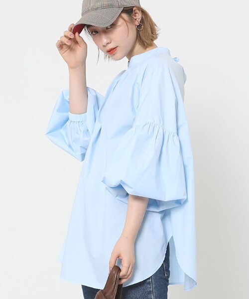 Sig FREAK'S STORE（シグフリークスストア）の「2way袖ボリュームスリーブブラウス（シャツ/ブラウス・レディース・ホワイト/ブルー/ブラック・ﾌﾘ-）」の21枚目の写真