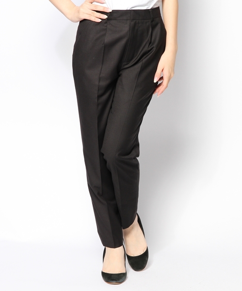 KariAng(カリアング)の「【14秋冬新作】無地テーパードパンツ(その他パンツ・レディース・ブラック系/黄土色系・MEDIUM/SMALL)」の1枚目の写真