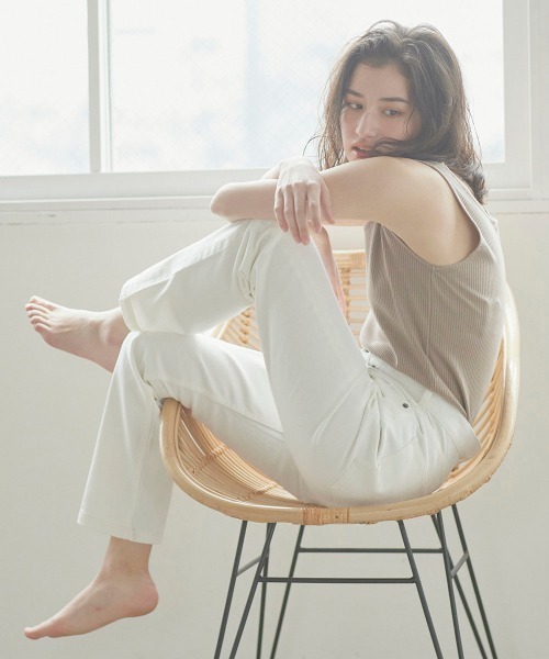 LIPSTAR（リップスター）の「11OZストレートフィットデニムパンツ（デニムパンツ・レディース・ネイビー/オフホワイト/ブルー・S/M/SS）」の2枚目の写真