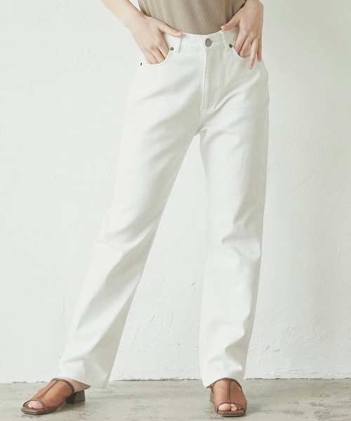 LIPSTAR（リップスター）の「11OZストレートフィットデニムパンツ（デニムパンツ・レディース・ネイビー/オフホワイト/ブルー・S/M/SS）」の5枚目の写真