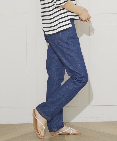 LIPSTAR（リップスター）の「11OZストレートフィットデニムパンツ（デニムパンツ・レディース・ネイビー/オフホワイト/ブルー・S/M/SS）」の6枚目の写真