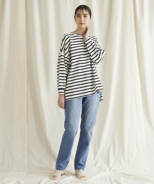 LIPSTAR（リップスター）の「11OZストレートフィットデニムパンツ（デニムパンツ・レディース・ネイビー/オフホワイト/ブルー・S/M/SS）」の10枚目の写真