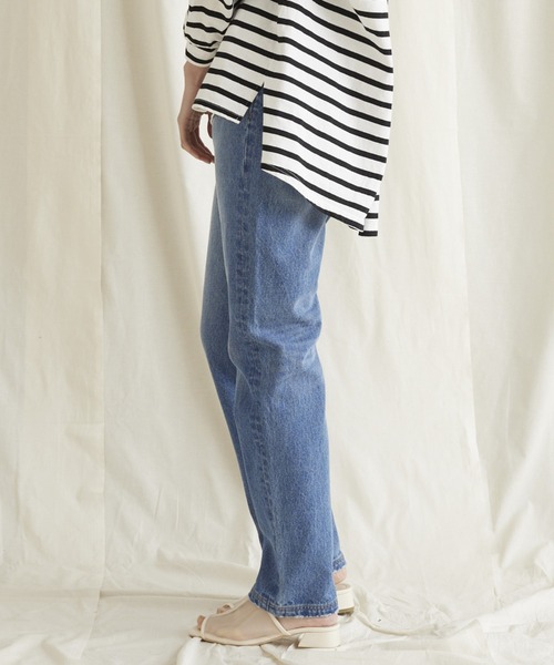 LIPSTAR（リップスター）の「11OZストレートフィットデニムパンツ（デニムパンツ・レディース・ネイビー/オフホワイト/ブルー・S/M/SS）」の7枚目の写真