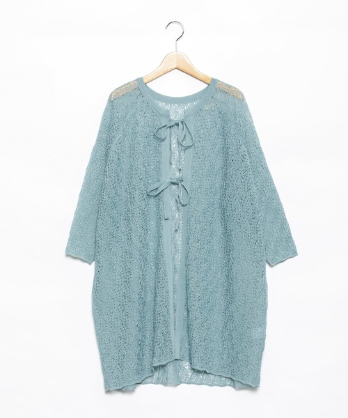 AS KNOW AS de base(アズノゥアズドゥバズ)の「やさしくポコポコカーディガン(カーディガン/ボレロ・レディース・ブラック/ホワイト/グレー/ブルー・FREE)」の3枚目の写真