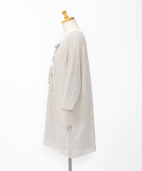 AS KNOW AS de base(アズノゥアズドゥバズ)の「やさしくポコポコカーディガン(カーディガン/ボレロ・レディース・ブラック/ホワイト/グレー/ブルー・FREE)」の5枚目の写真