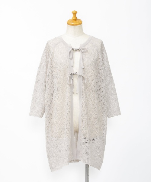 AS KNOW AS de base(アズノゥアズドゥバズ)の「やさしくポコポコカーディガン(カーディガン/ボレロ・レディース・ブラック/ホワイト/グレー/ブルー・FREE)」の7枚目の写真