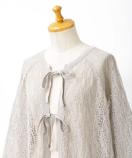 AS KNOW AS de base(アズノゥアズドゥバズ)の「やさしくポコポコカーディガン(カーディガン/ボレロ・レディース・ブラック/ホワイト/グレー/ブルー・FREE)」の8枚目の写真