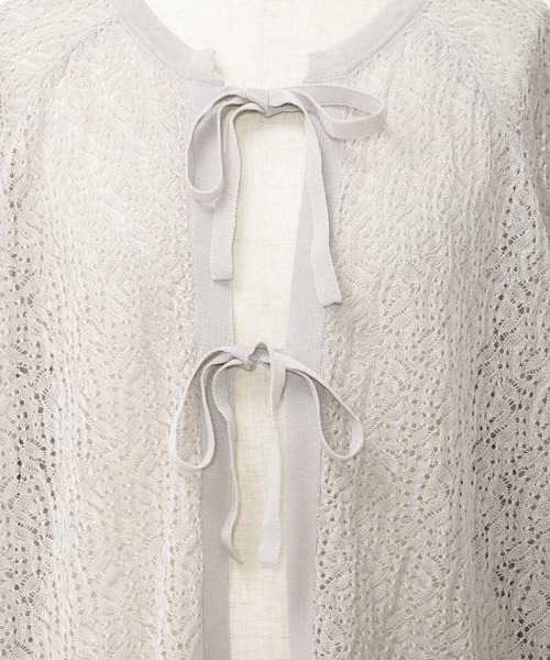 AS KNOW AS de base(アズノゥアズドゥバズ)の「やさしくポコポコカーディガン(カーディガン/ボレロ・レディース・ブラック/ホワイト/グレー/ブルー・FREE)」の9枚目の写真