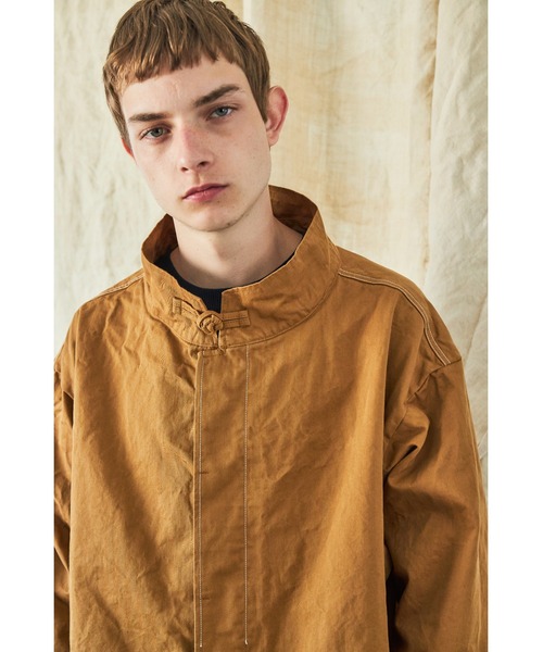 And A（アンドエー）の「AlexanderLeeChang アレキサンダーリーチャン / BIG LONG COAT オーバーサイズ ヘリンボーンビッグロングコート / AC032104（その他アウター・メンズ・ベージュ/パープル/チャコールグレー・2/3）」の3枚目の写真