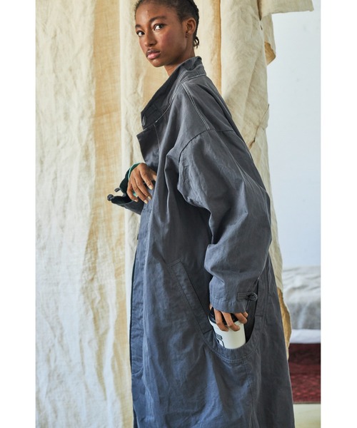 And A（アンドエー）の「AlexanderLeeChang アレキサンダーリーチャン / BIG LONG COAT オーバーサイズ ヘリンボーンビッグロングコート / AC032104（その他アウター・メンズ・ベージュ/パープル/チャコールグレー・2/3）」の2枚目の写真