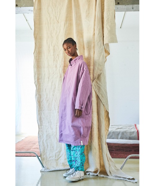 And A（アンドエー）の「AlexanderLeeChang アレキサンダーリーチャン / BIG LONG COAT オーバーサイズ ヘリンボーンビッグロングコート / AC032104（その他アウター・メンズ・ベージュ/パープル/チャコールグレー・2/3）」の9枚目の写真