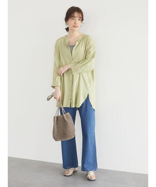 Green Parks(グリーンパークス)の「2WAY テレコタンクトップ*(タンクトップ・レディース・グレー/アイボリー/カーキ/ブラック・FREE)」の18枚目の写真