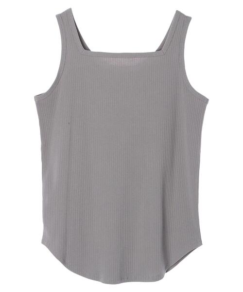 Green Parks(グリーンパークス)の「2WAY テレコタンクトップ*(タンクトップ・レディース・グレー/アイボリー/カーキ/ブラック・FREE)」の16枚目の写真