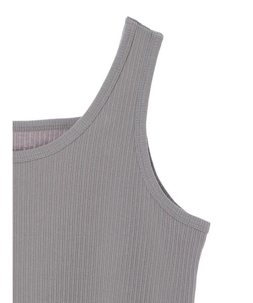 Green Parks(グリーンパークス)の「2WAY テレコタンクトップ*(タンクトップ・レディース・グレー/アイボリー/カーキ/ブラック・FREE)」の14枚目の写真