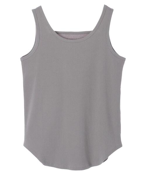 Green Parks(グリーンパークス)の「2WAY テレコタンクトップ*(タンクトップ・レディース・グレー/アイボリー/カーキ/ブラック・FREE)」の11枚目の写真