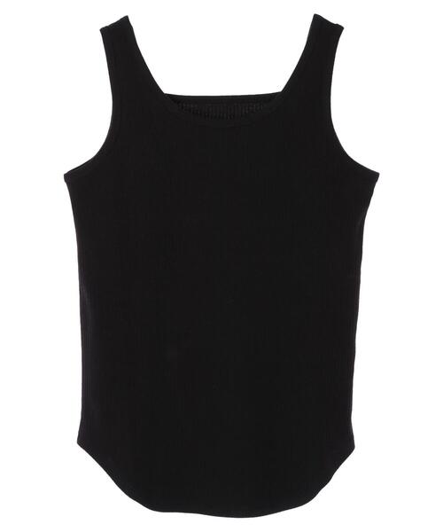 Green Parks(グリーンパークス)の「2WAY テレコタンクトップ*(タンクトップ・レディース・グレー/アイボリー/カーキ/ブラック・FREE)」の3枚目の写真