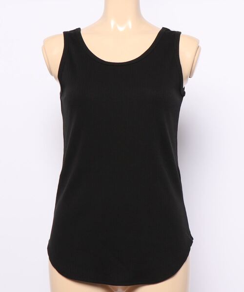 Green Parks(グリーンパークス)の「2WAY テレコタンクトップ*(タンクトップ・レディース・グレー/アイボリー/カーキ/ブラック・FREE)」の6枚目の写真