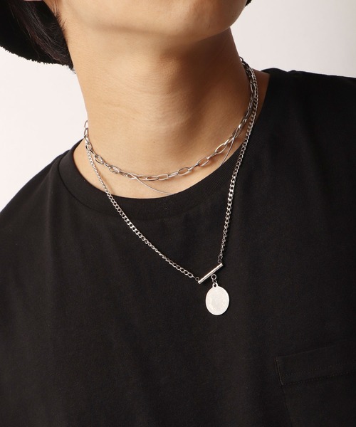 Ree&Mee（リーアンドミー）の「Ree＆Mee アンティーク 3連コイン ネックレス（ネックレス・メンズ・シルバー・FREE）」の17枚目の写真