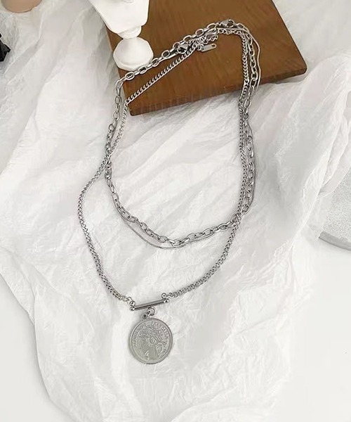 Ree&Mee（リーアンドミー）の「Ree＆Mee アンティーク 3連コイン ネックレス（ネックレス・メンズ・シルバー・FREE）」の18枚目の写真