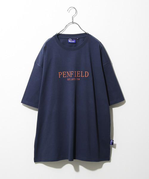 PEN FIELD（ペンフィールド）の「【別注】【PEN FIELD】 センターシンプルロゴプリントオーバーサイズ半袖Tシャツ（Tシャツ/カットソー・レディース・ブラック/ネイビー/カーキ/ホワイト×レッド/ホワイト×ブラック/オートミール・MEDIUM/LARGE/X-LARGE）」の6枚目の写真