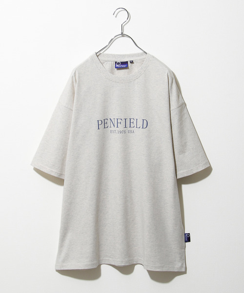 PEN FIELD（ペンフィールド）の「【別注】【PEN FIELD】 センターシンプルロゴプリントオーバーサイズ半袖Tシャツ（Tシャツ/カットソー・レディース・ブラック/ネイビー/カーキ/ホワイト×レッド/ホワイト×ブラック/オートミール・MEDIUM/LARGE/X-LARGE）」の19枚目の写真