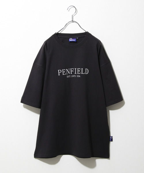 PEN FIELD（ペンフィールド）の「【別注】【PEN FIELD】 センターシンプルロゴプリントオーバーサイズ半袖Tシャツ（Tシャツ/カットソー・レディース・ブラック/ネイビー/カーキ/ホワイト×レッド/ホワイト×ブラック/オートミール・MEDIUM/LARGE/X-LARGE）」の18枚目の写真