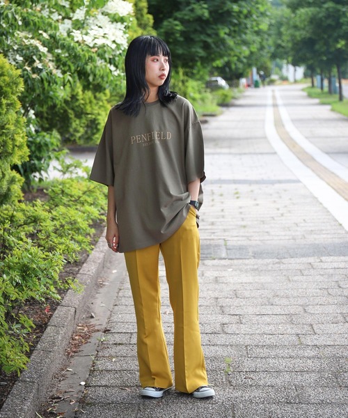 PEN FIELD（ペンフィールド）の「【別注】【PEN FIELD】 センターシンプルロゴプリントオーバーサイズ半袖Tシャツ（Tシャツ/カットソー・レディース・ブラック/ネイビー/カーキ/ホワイト×レッド/ホワイト×ブラック/オートミール・MEDIUM/LARGE/X-LARGE）」の22枚目の写真