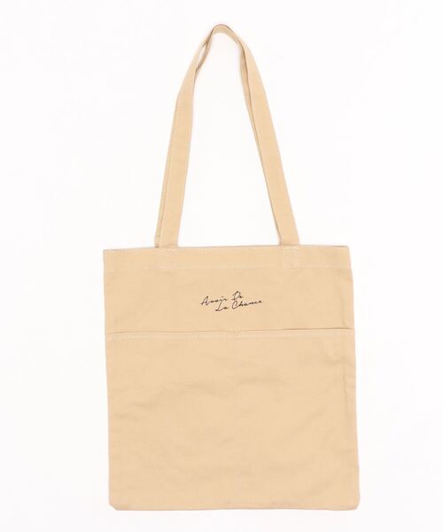 GLOBAL WORK（グローバルワーク）の「ベーシックロゴA4トート/955199（トートバッグ・レディース・パープル系その他2/オフホワイト/グレー/その他/ブラック/グリーン/ベージュ/ダークブラウン/ラベンダー・FREE）」の5枚目の写真