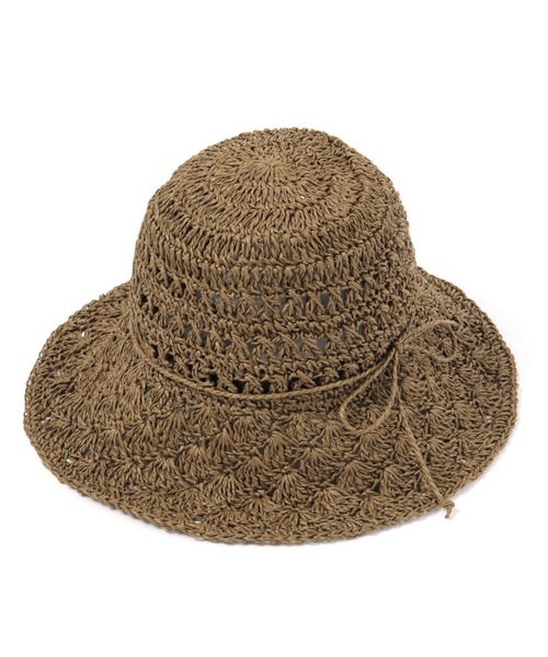 GLOBAL WORK(グローバルワーク)の「畳めるスカシアミハット/931369(ハット・レディース・ブラウン/ナチュラル・FREE)」の4枚目の写真