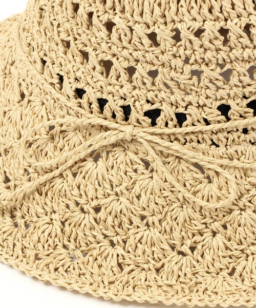 GLOBAL WORK(グローバルワーク)の「畳めるスカシアミハット/931369(ハット・レディース・ブラウン/ナチュラル・FREE)」の10枚目の写真