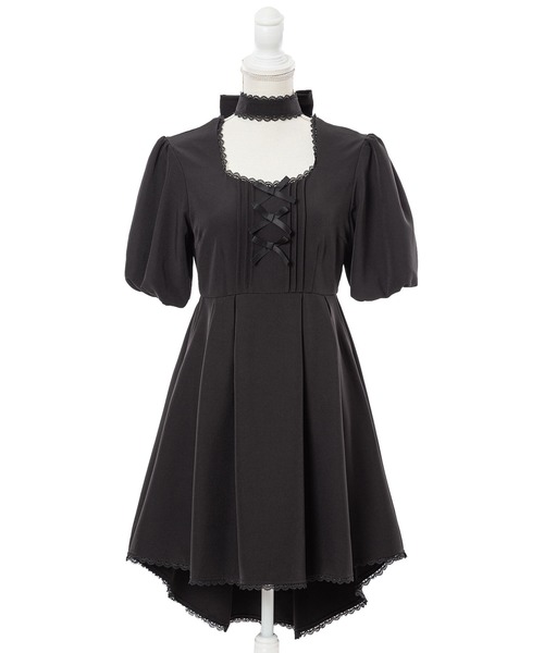 DearMyLove（ディアマイラブ）の「バルーン袖リボンリボンワンピース（ワンピース・レディース・ブラック/グレー・MEDIUM/LARGE）」の13枚目の写真