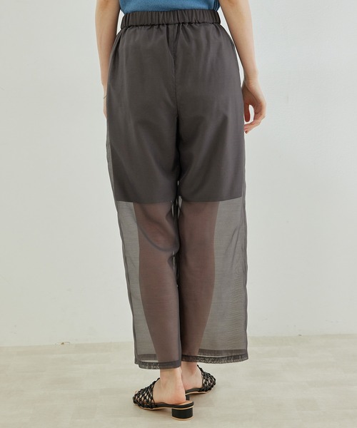 ROPE' PICNIC(ロペピクニック)の「【RENU再生ポリエステル】シアーパンツ(その他パンツ・レディース・チャコールグレー/ライトグリーン・38/40)」の4枚目の写真