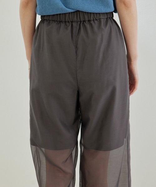 ROPE' PICNIC(ロペピクニック)の「【RENU再生ポリエステル】シアーパンツ(その他パンツ・レディース・チャコールグレー/ライトグリーン・38/40)」の5枚目の写真