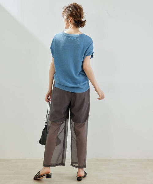 ROPE' PICNIC(ロペピクニック)の「【RENU再生ポリエステル】シアーパンツ(その他パンツ・レディース・チャコールグレー/ライトグリーン・38/40)」の16枚目の写真