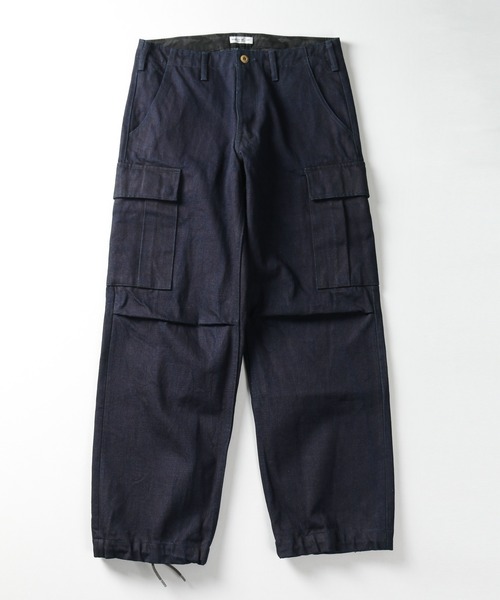 JAPAN BLUE JEANS(ジャパンブルージーンズ)の「モダンミリタリーアーミーカーゴ / 16.5oz アメリカ×オーストラリア綿セルヴィッチ(モンスター)(カーゴパンツ・メンズ・インディゴブルー・28inch/30inch)」の9枚目の写真